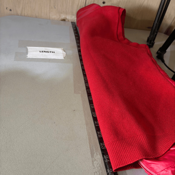 197. Calvin Klein Mixed Media Quilted And Knit Gorpcore Puffer Vest Red XS - Picture 7 of 11